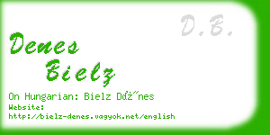 denes bielz business card